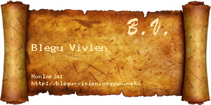 Blegu Vivien névjegykártya